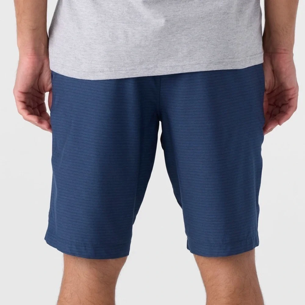 Hang Ten‎ mens flat front blue plaid hybrid shorts Sz-32. X15